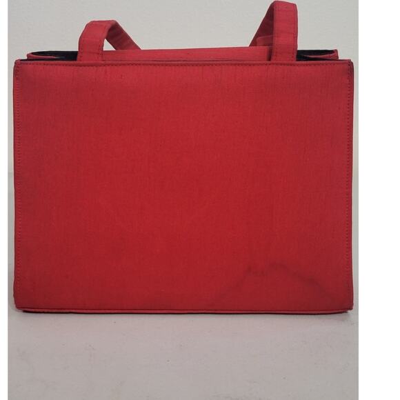 Kate Spade Red Handbag Small Double Straps Purse Satin Vintage Bag Snap Close - Picture 3 of 13